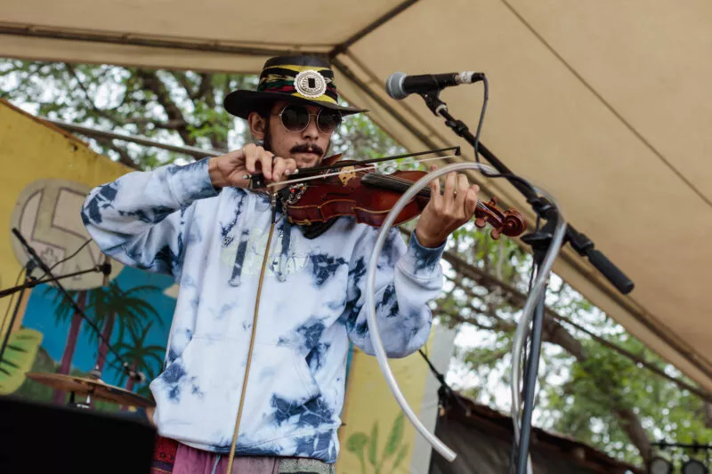 Blü Egyptian performs at Lambstock, 2022.