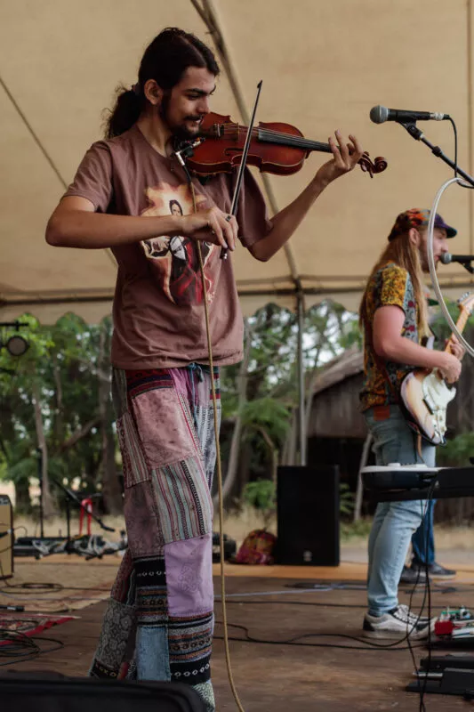 Blü Egyptian performs at Lambstock, 2022.