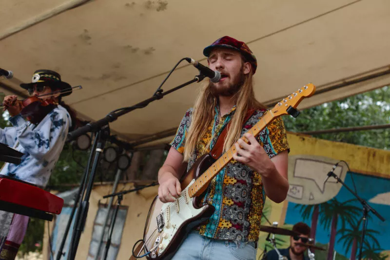 Blü Egyptian performs at Lambstock, 2022.