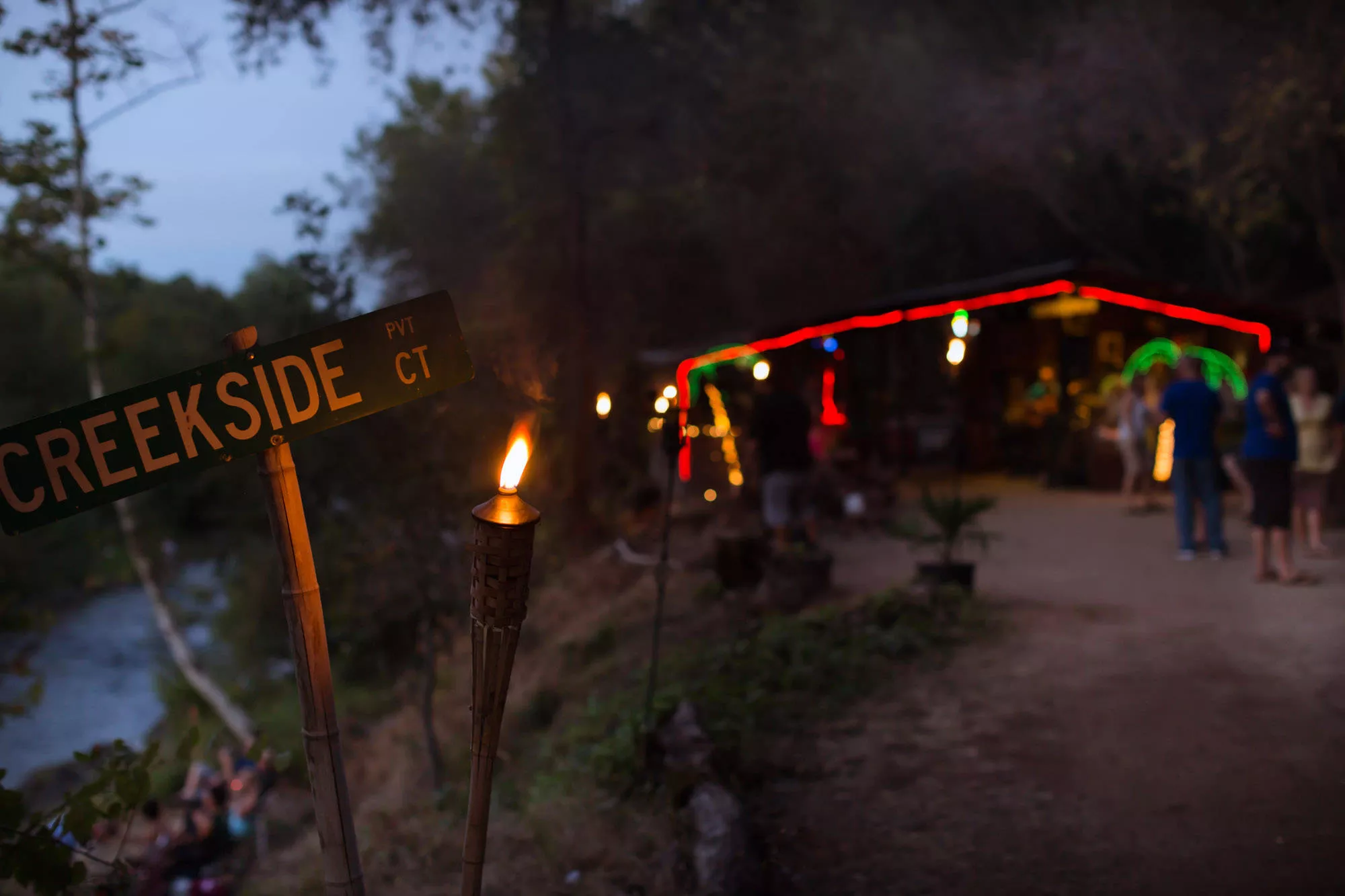 Creek view, Creekside Cantina Party, 2014.