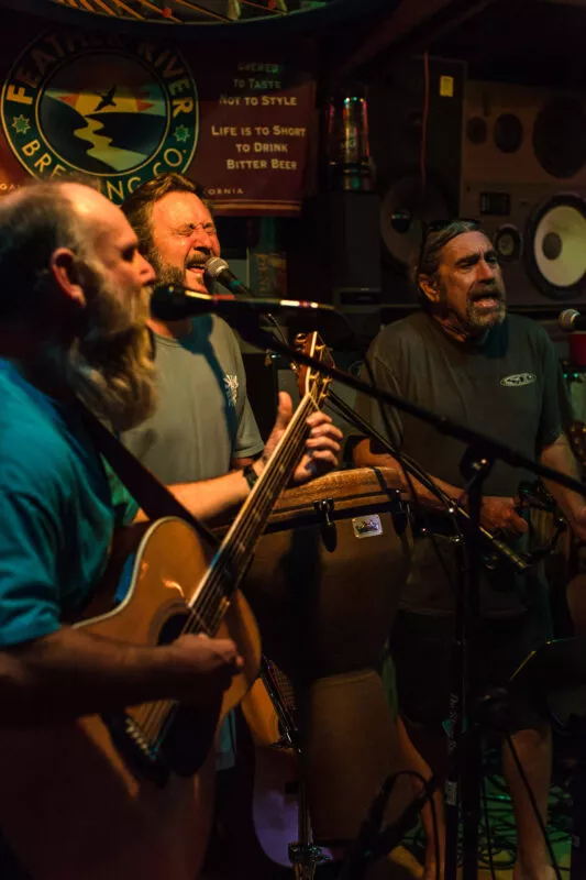 Opening band performing at Creekside Cantina Party, 2014.