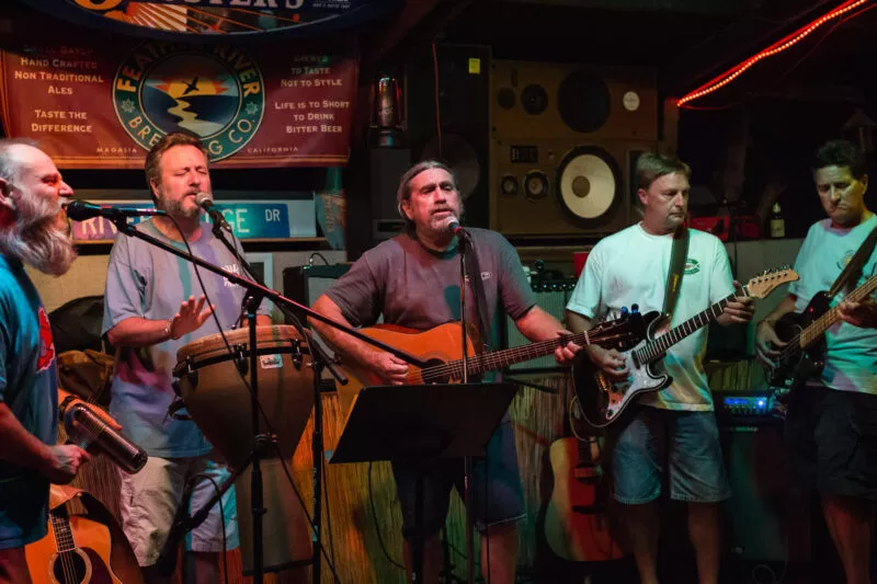 Opening band performing at Creekside Cantina Party, 2014.