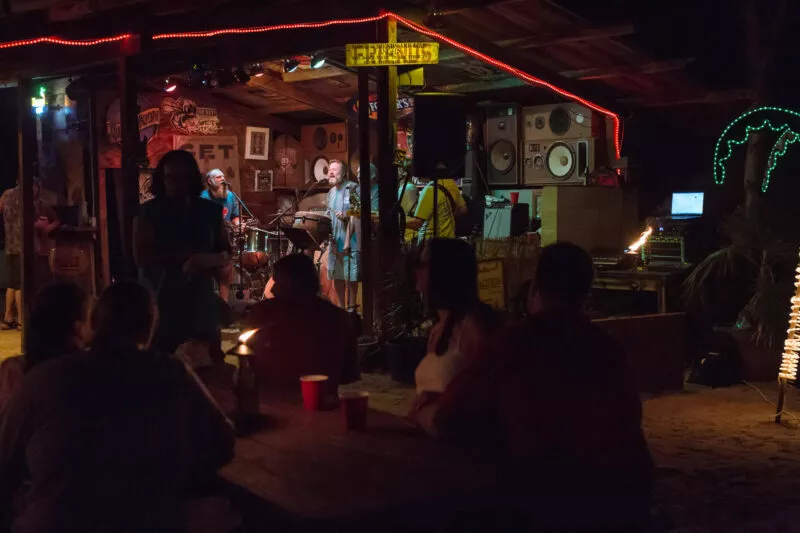 Opening band performing at Creekside Cantina Party, 2014.