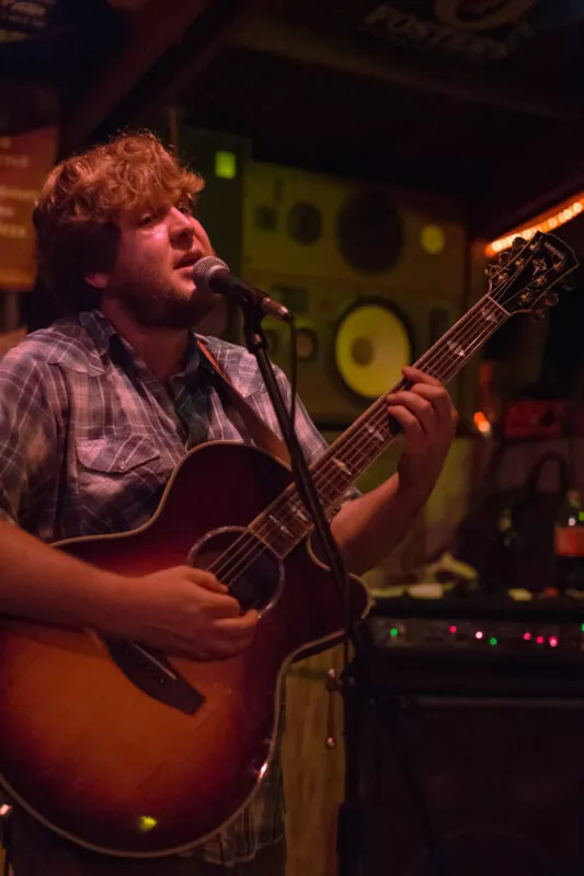 John Paul Gutierrez performing at Creekside Cantina Party, 2014.