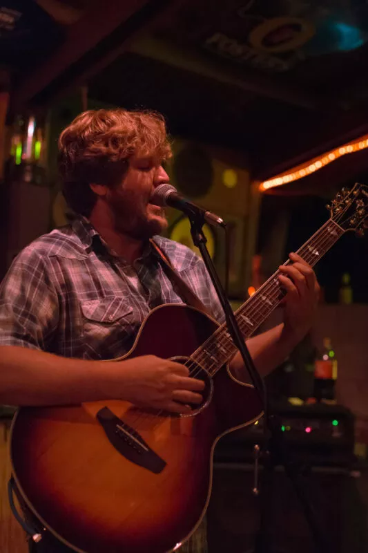 John Paul Gutierrez performing at Creekside Cantina Party, 2014.