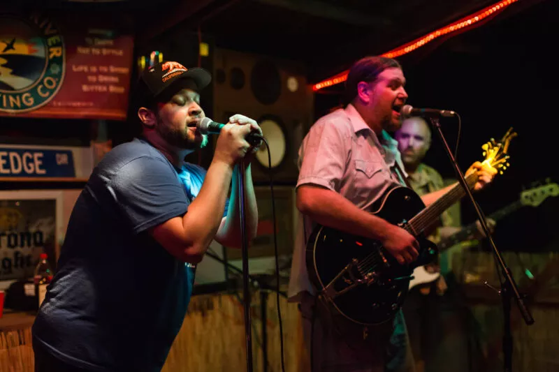 The Mercantiles -performing at Creekside Cantina Party, 2014