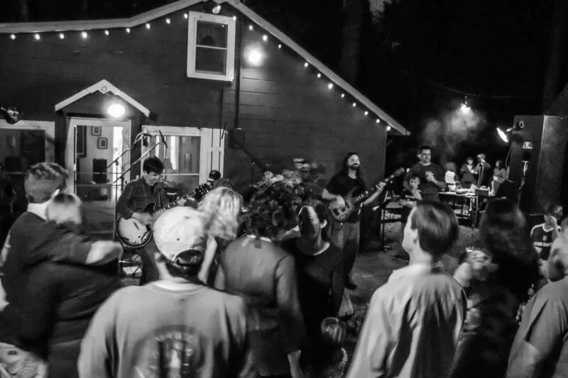 Fred Zeppelin performs at the 2010 Porter Party on Nimshew Ridge.