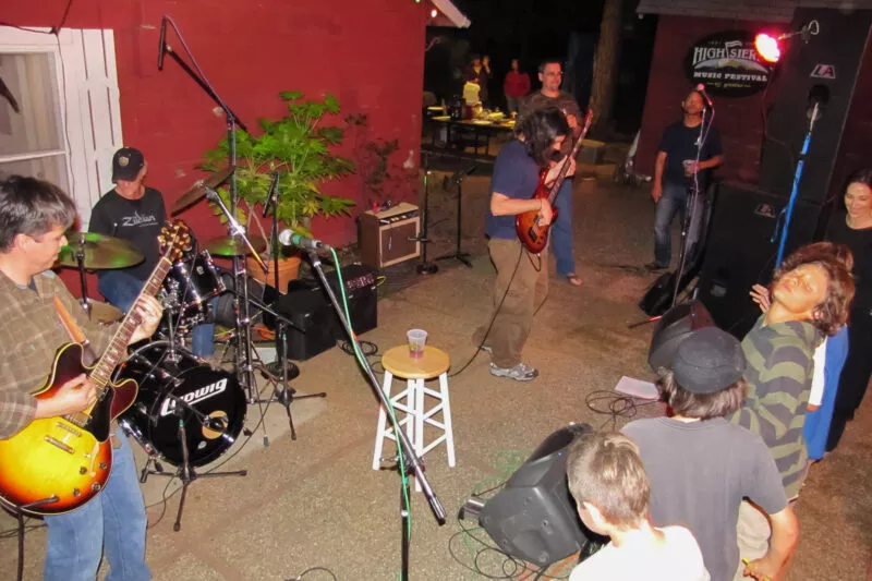 Fred Zeppelin performs at the 2010 Porter Party on Nimshew Ridge.