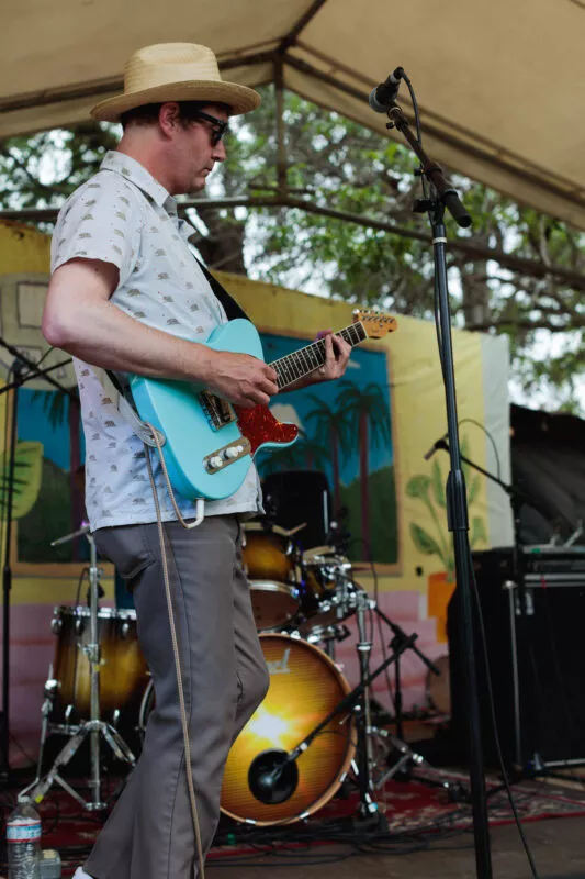 Chris Guthridge performs with his band, Ride the Blinds, at Lambstock, 2022.