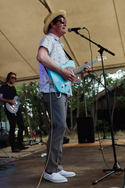 Chris Guthridge performs with his band, Ride the Blinds, at Lambstock, 2022.