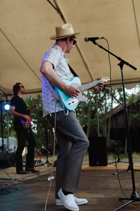 Chris Guthridge performs with his band, Ride the Blinds, at Lambstock, 2022.