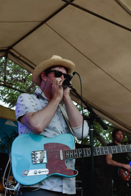 Chris Guthridge performs with his band, Ride the Blinds, at Lambstock, 2022.