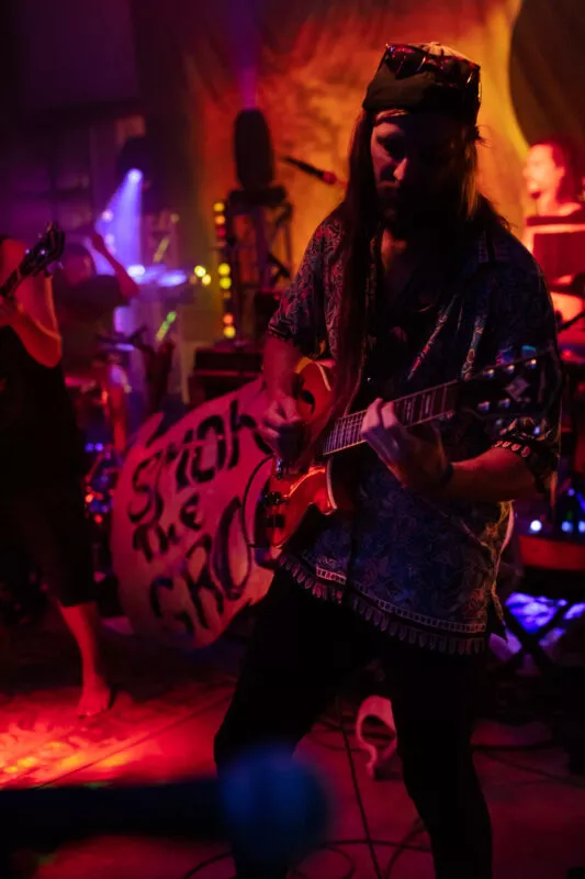 Eric Jones performs with his band, Smokey The Groove, at Lambstock 2021