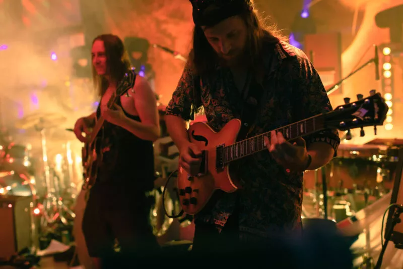 Eric Jones performs with his band, Smokey The Groove, at Lambstock 2021