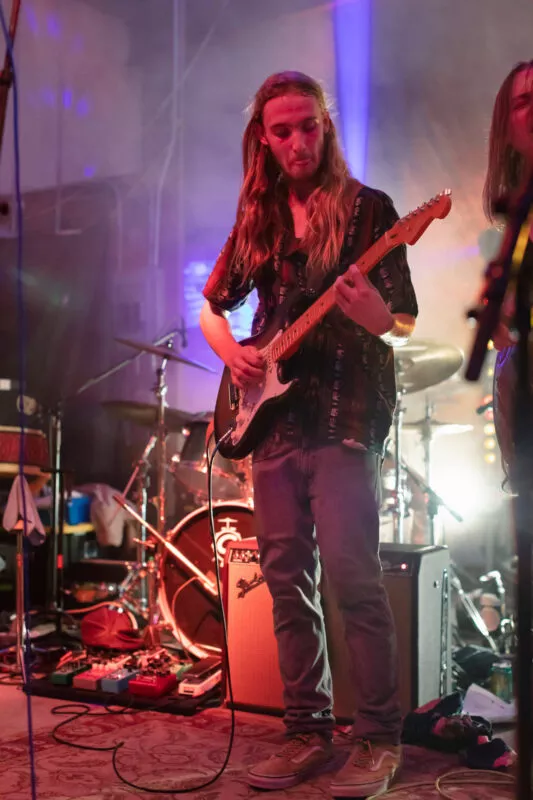 Jules Beeler performs with Smokey The Groove, at Lambstock 2021