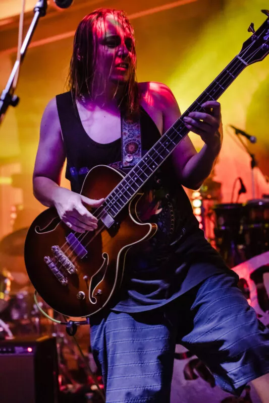 Austin Farwell performs with his band, Smokey The Groove, at Lambstock 2021