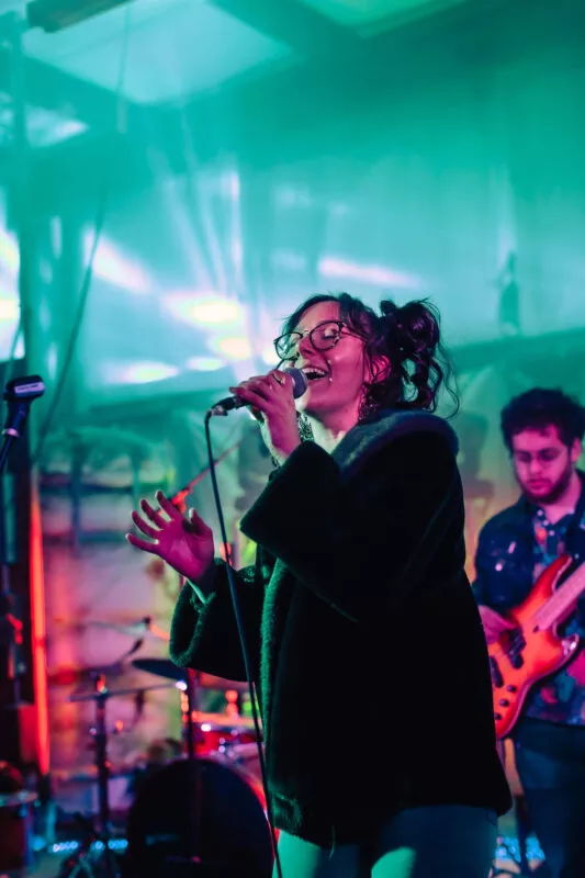 Samaria Arnold performing with her band, The Project, at the St Patty's Shindig.