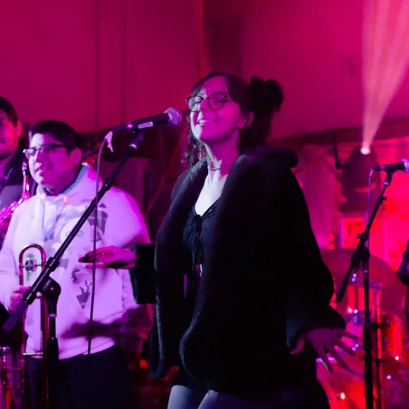 Samaria Arnold performing with her band, The Project, at the St Patty's Shindig.