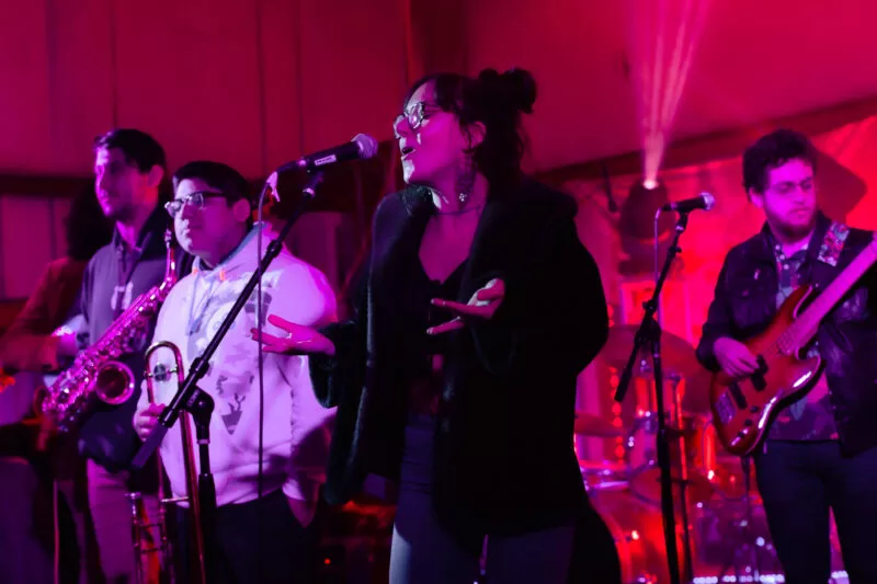 Samaria Arnold performing with her band, The Project, at the St Patty's Shindig.